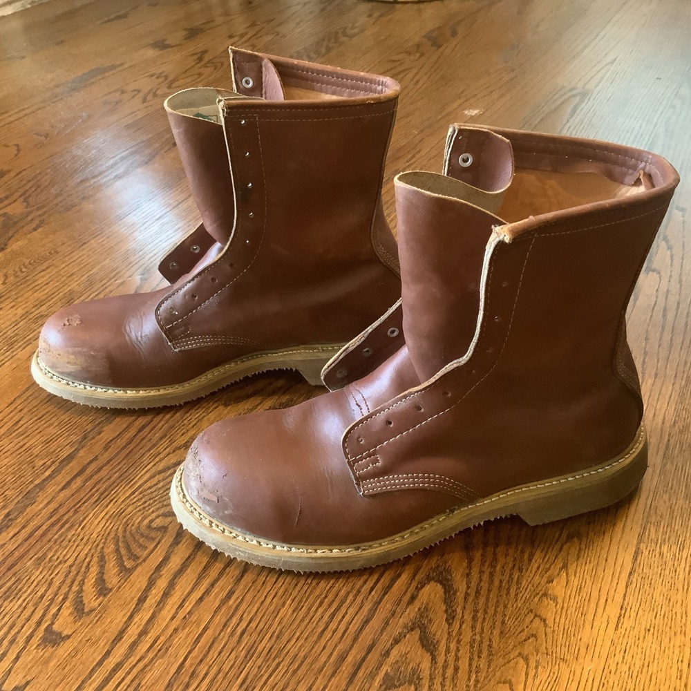 EH Safety & Supply Co. Brown Leather Boots Sz 11 D Work Safety Outdoor No Laces - Picture 4 of 10